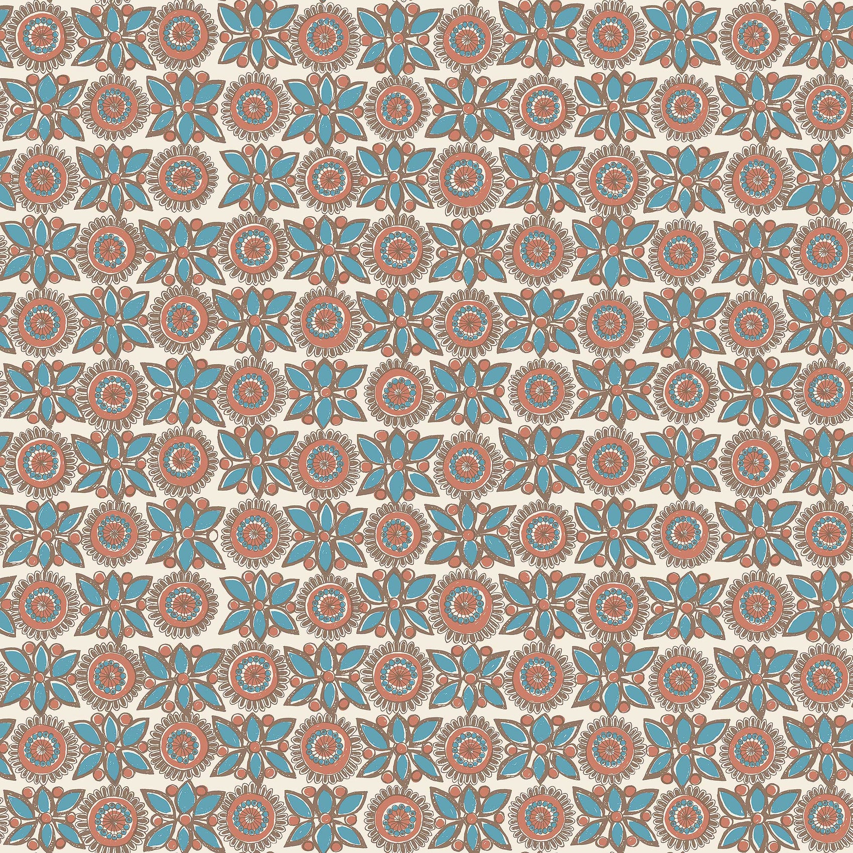 Blauw Bloemen - BS83-0113 - Image1 - Scandinavian Designers - 1383