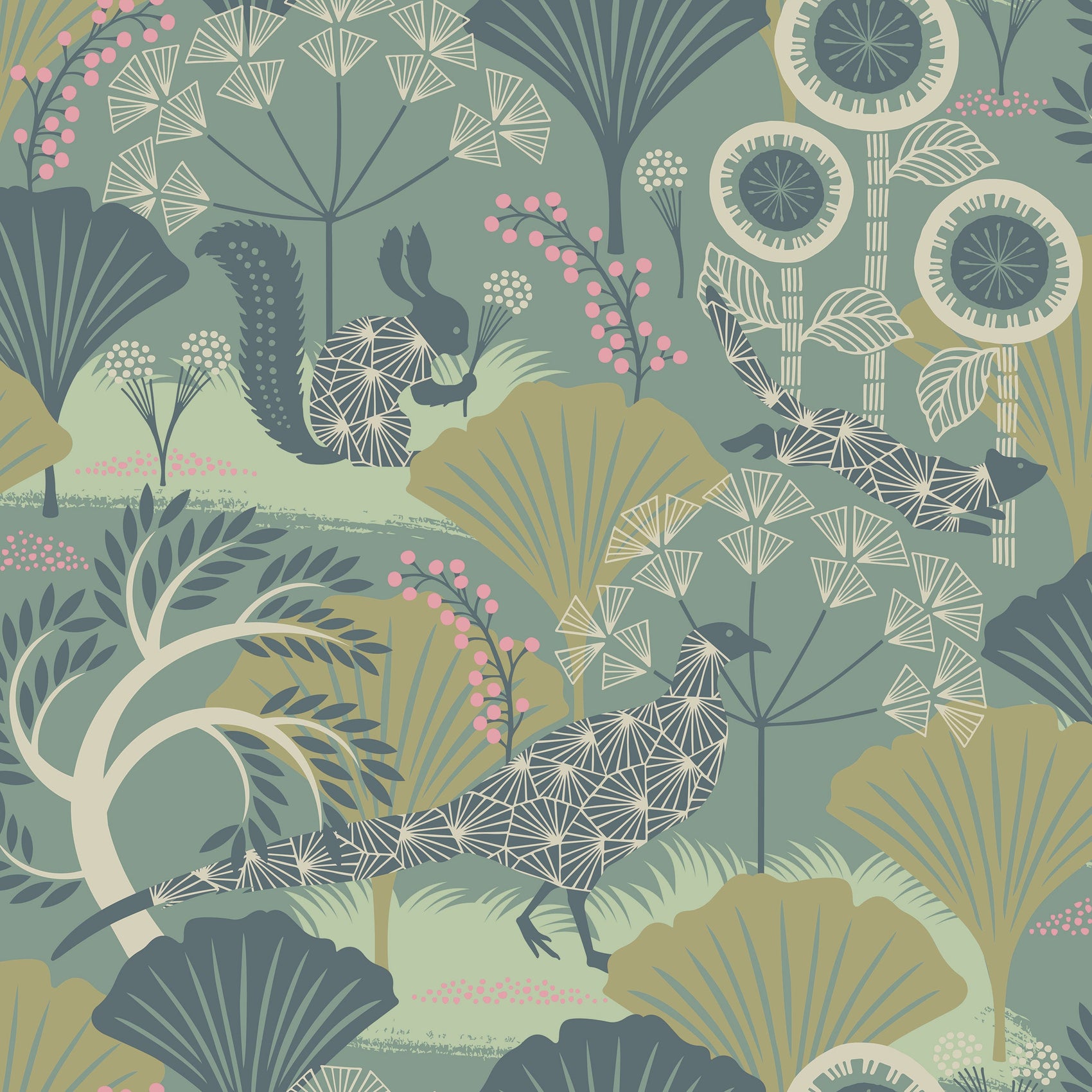 Groen Botanisch - BS69-0114 - Image1 - Swedish Designers - 1469