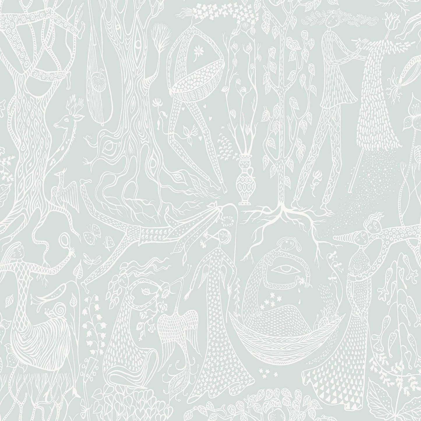 Groen Toile de Jouy - BS61-0117 - Image1 - Scandinavian Designers - 1761