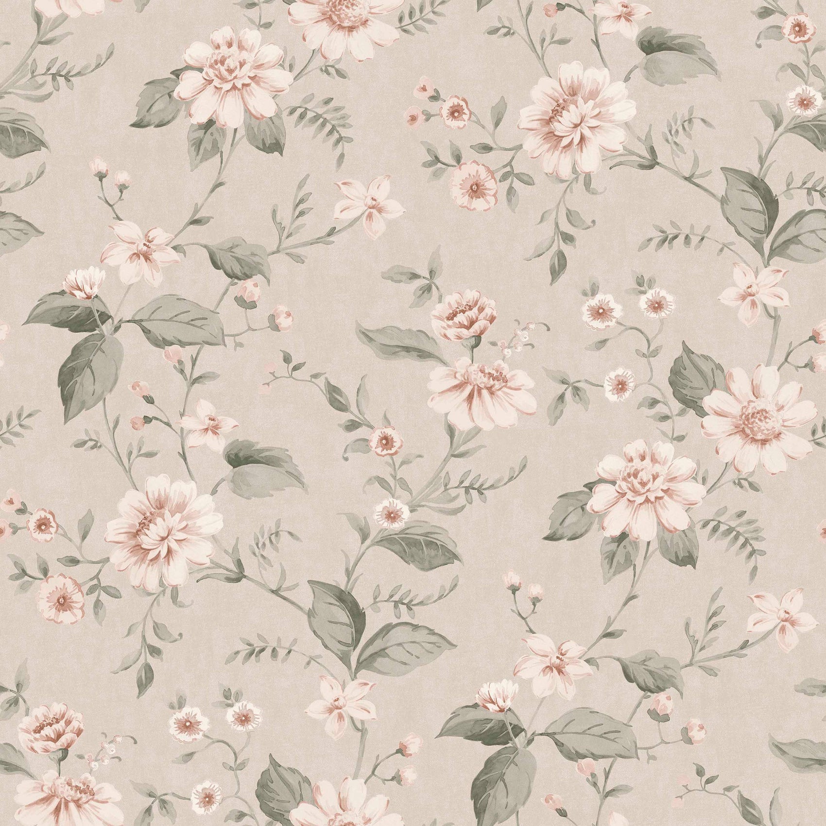Beige Bloemen - BS72-0135 - Image1 - Cottage garden - 3572