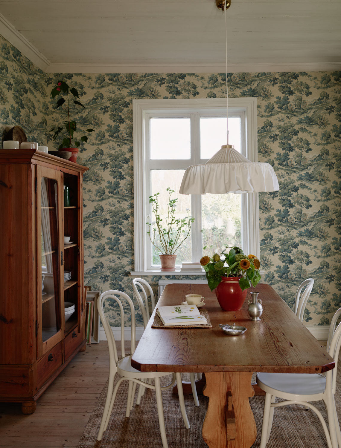 Blauw Toile de Jouy - DU02-0540 - Image2 - Gammalsvenska Papper - 540-02