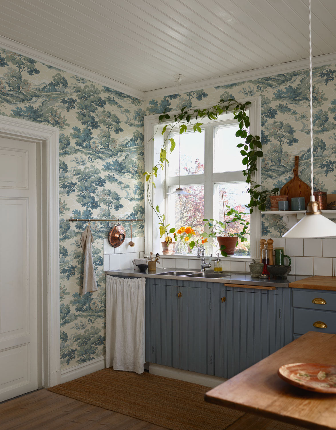 Blauw Toile de Jouy - DU02-0540 - Image3 - Gammalsvenska Papper - 540-02