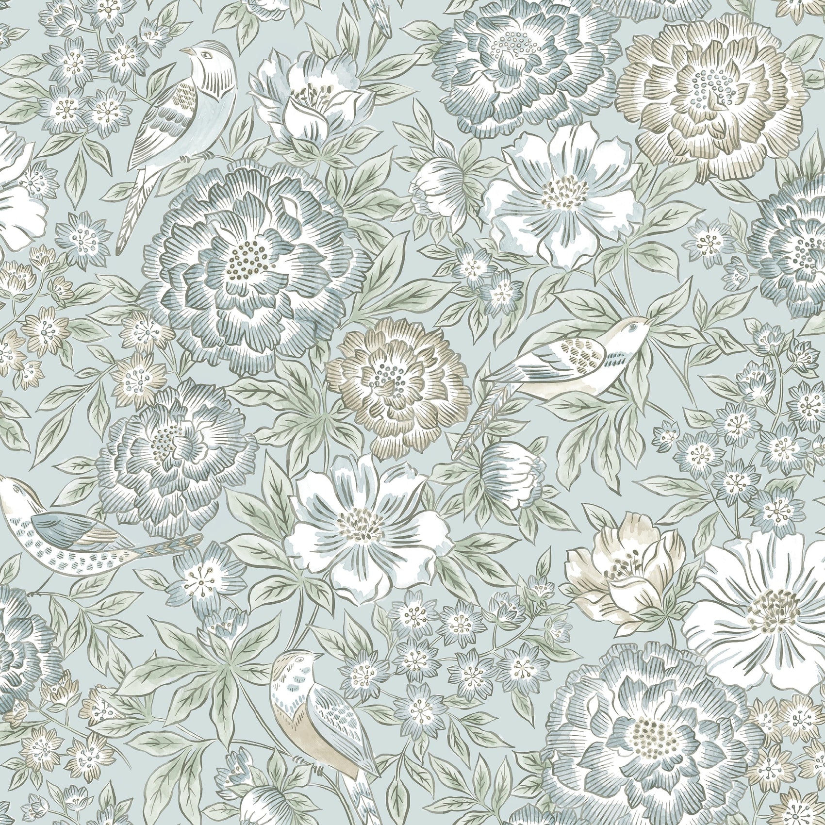 Blauw Bloemen - BS28-0155 - Image1 - Swedish Grace - 5528