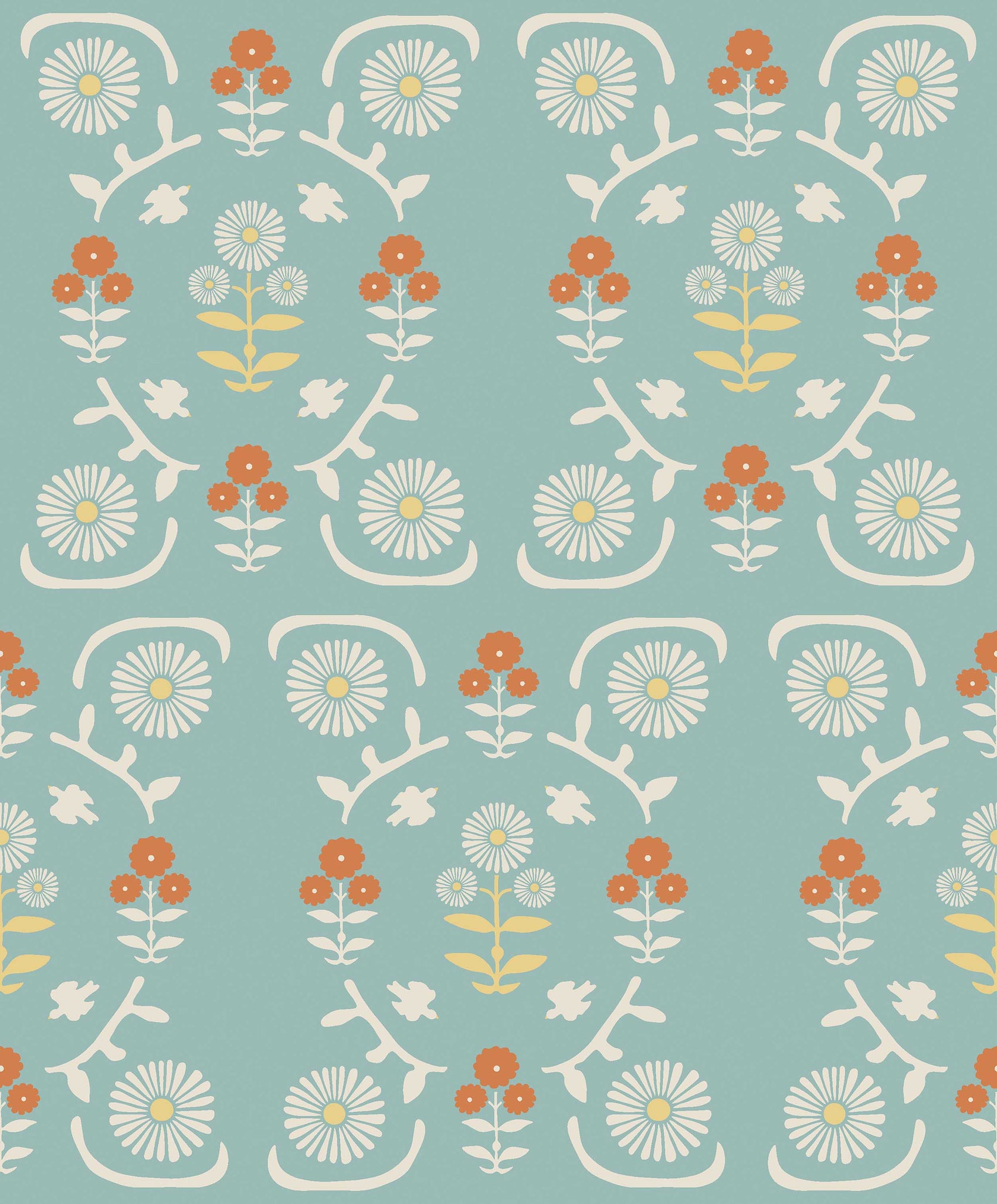 Blauw Bloemen - BS21-0158 - Image1 - Nordic Folks - 5821