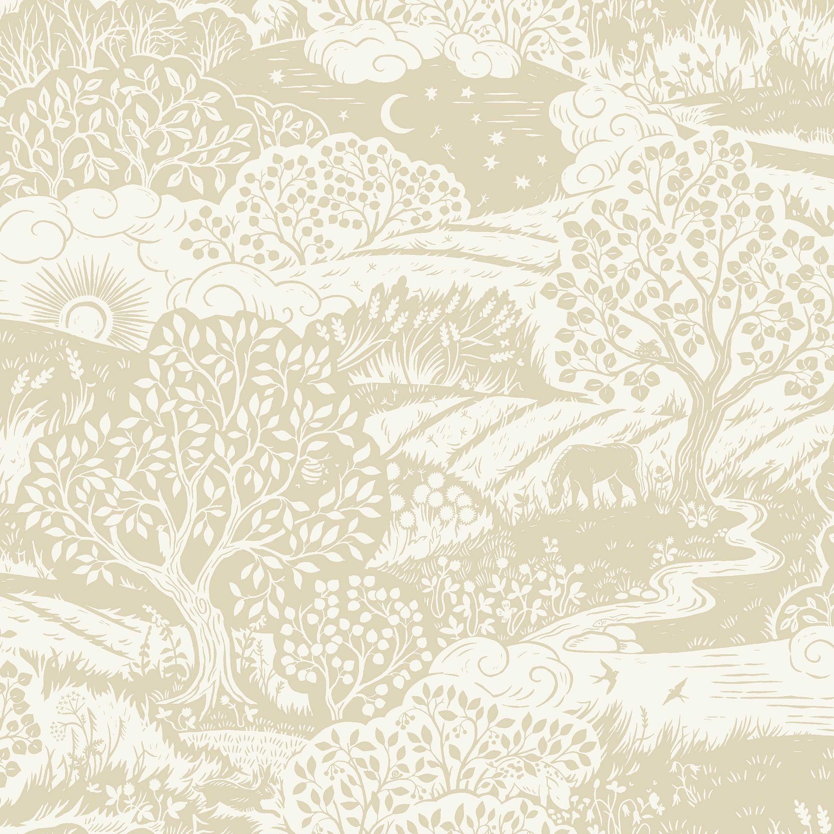 Geel Toile de Jouy - BS29-0158 - Image1 - Nordic Folks - 5829