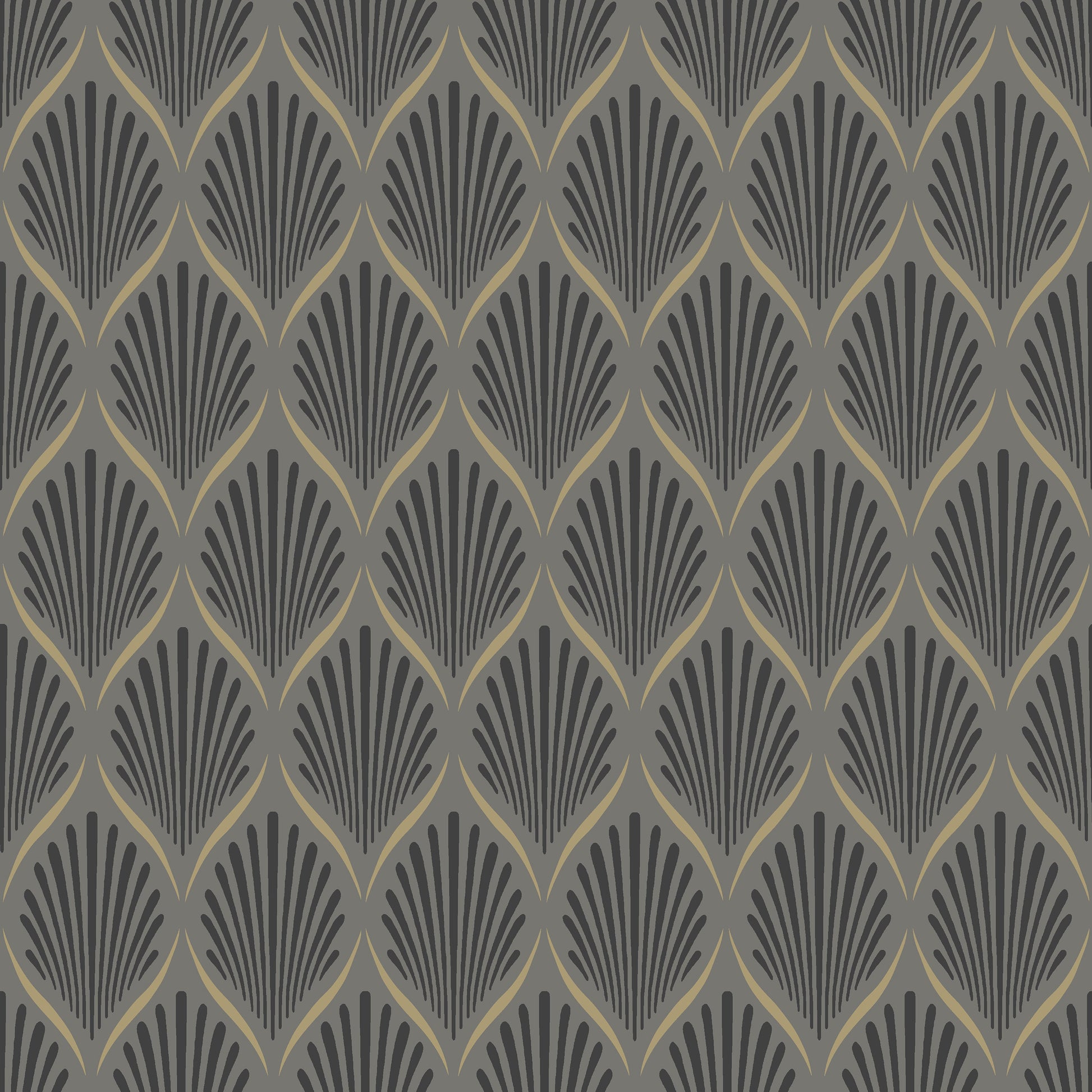 Grijs Art Deco - DU04-0681 - Image1 - Blommor & Blad - 681-04