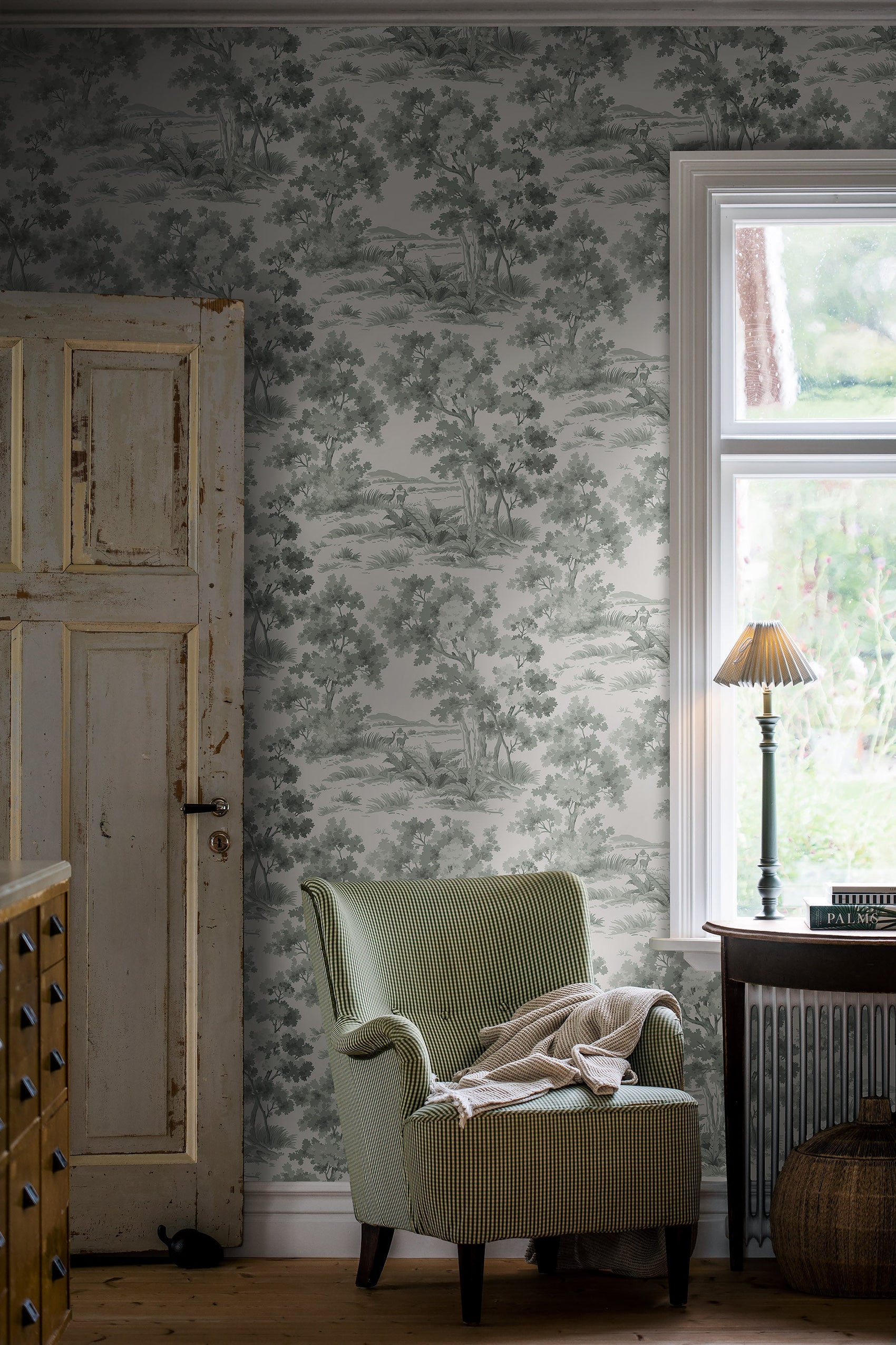 Groen Toile de Jouy - BS78-0176 - Image2 - Falsterbo III - 7678