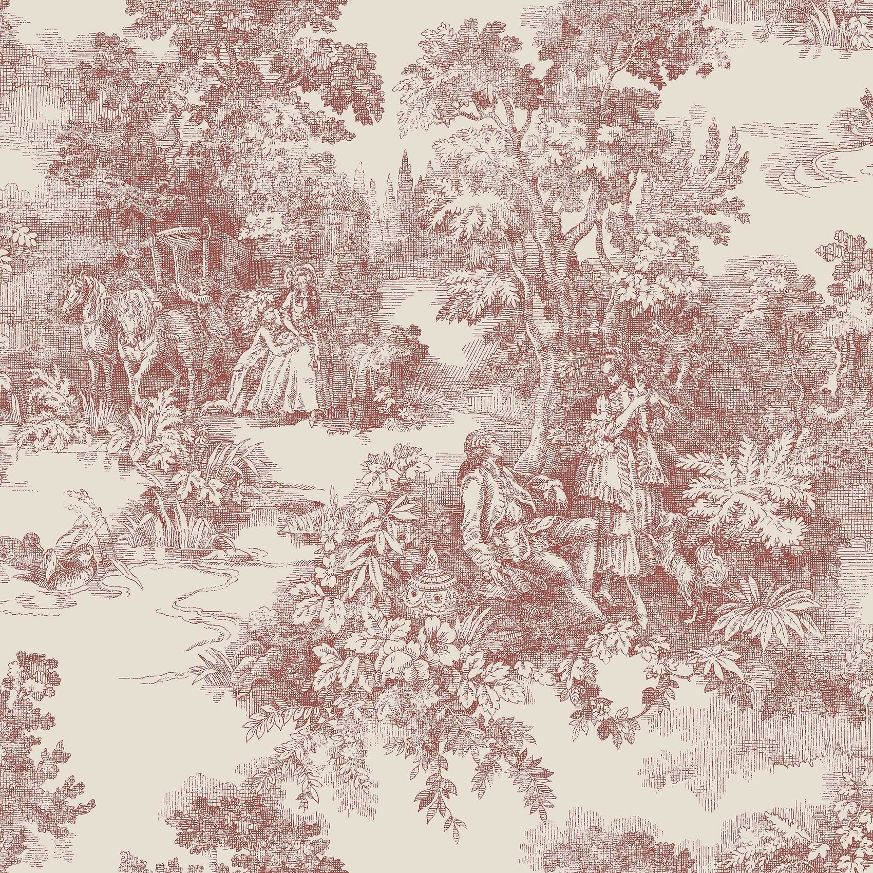Rood Toile de Jouy - BS68-0177 - Image1 - Adorn - 7768