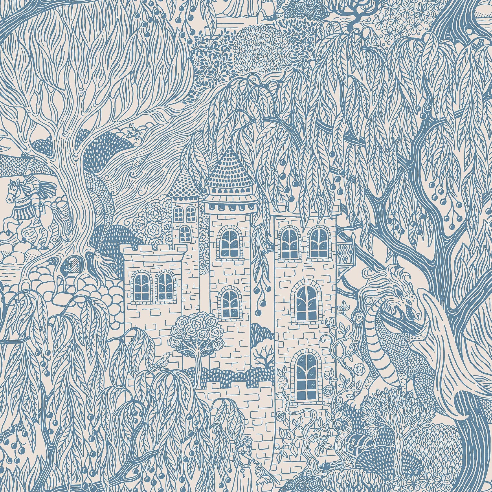 Wit Toile de Jouy - BS47-0181 - Image1 - Fairyland - 8147