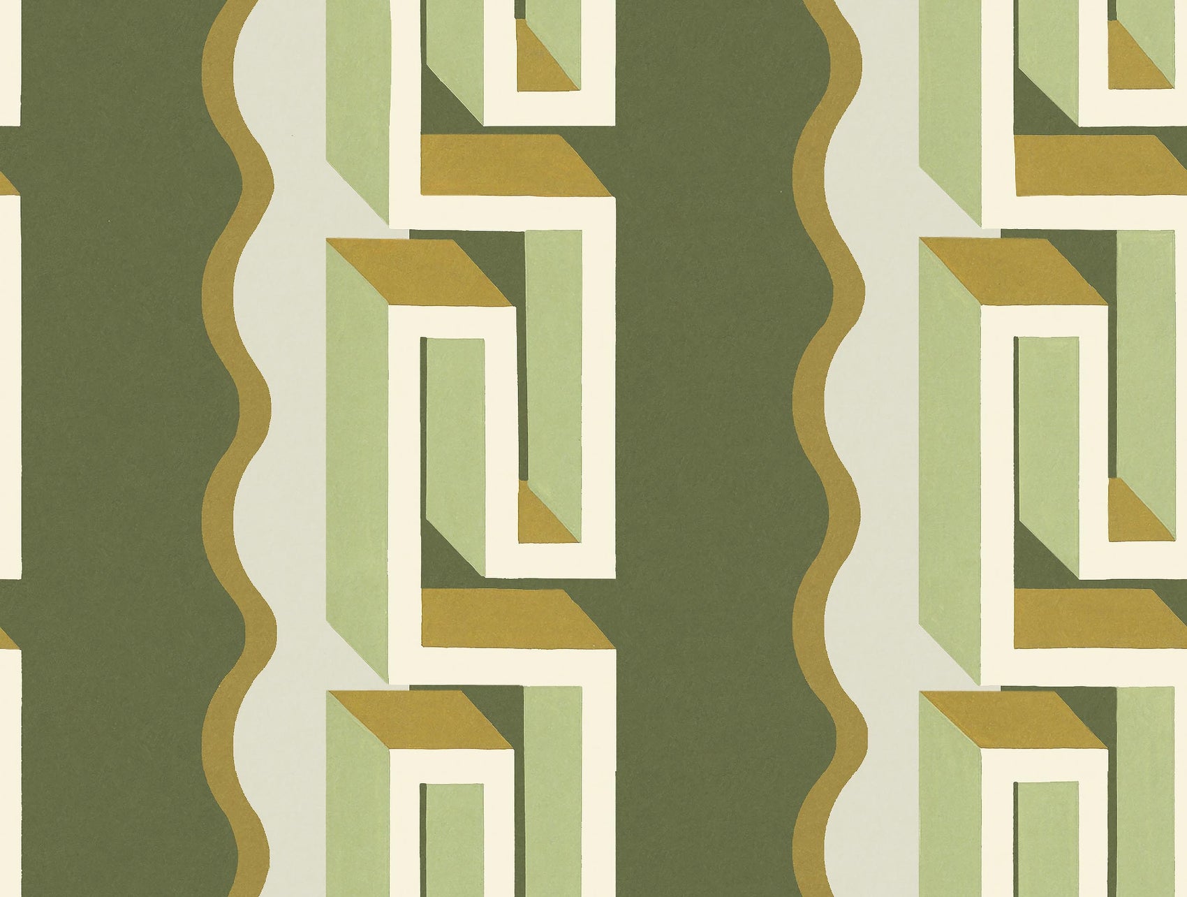 Rayure Méandre Groen BS7W-2969